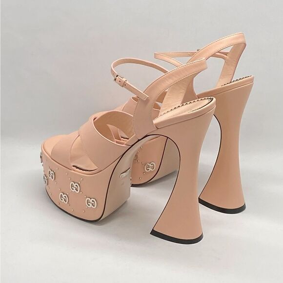 Gucci Interlocking GG stud-detailed platform sandals size 40 - Picture 10 of 13